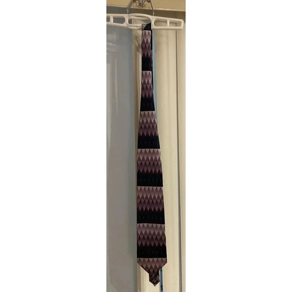 *EUC* Bergamo New York X-Long 100% Silk Tie - Big & Tall - Picture 1 of 3